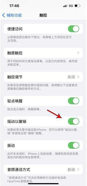 宿迁苹果手机维修分享iPhone手机如何设置摇一摇删除文字 